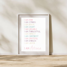 Load image into Gallery viewer, (I AM) Personalized Affirmation Print
