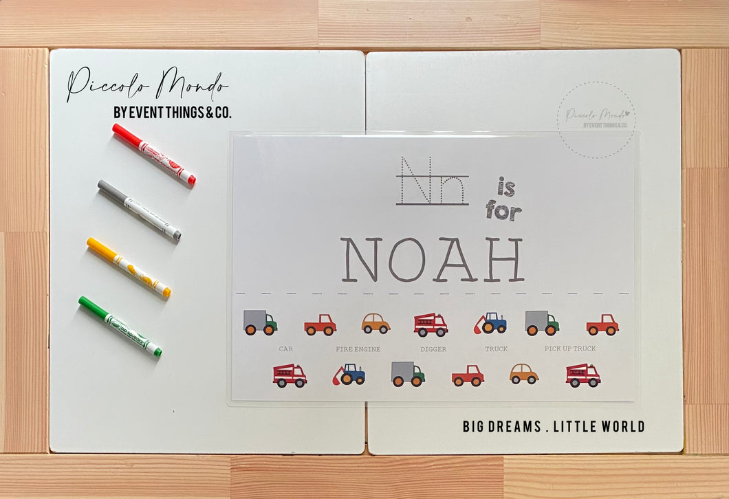 My Little Transportation Placemat